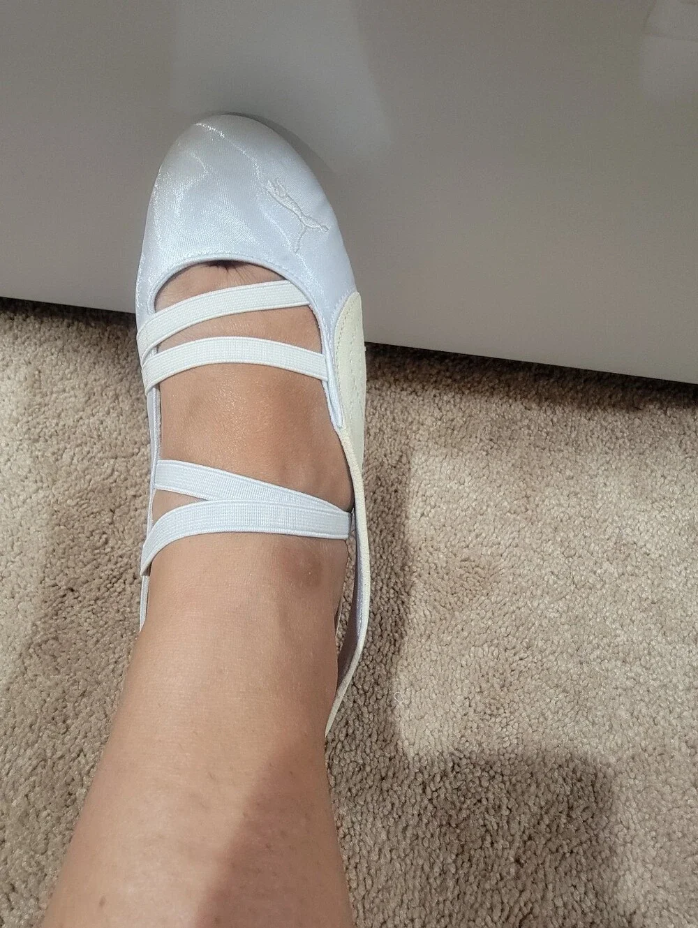 Puma Speedcat Silver Mist Ballet Slip-On Sneakers Size 8 READ DESCRIPTION